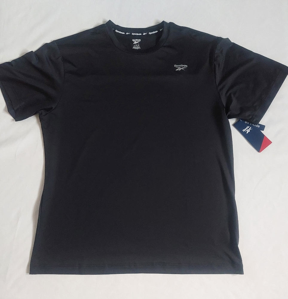 Reebok mens Log graphic t-chirt black size L